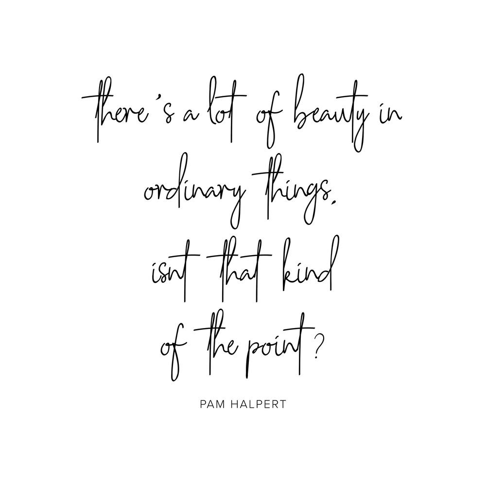 There Is A Lot Of Beauty In Ordinary Things Pam Halpert Quote