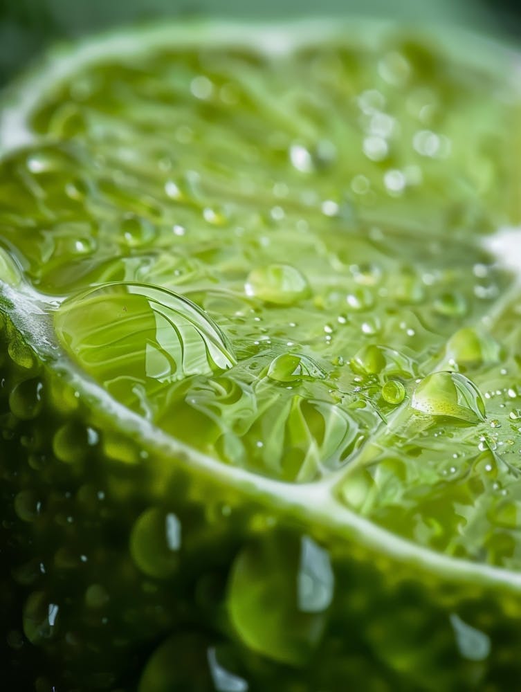 Water Droplets On Lime 3