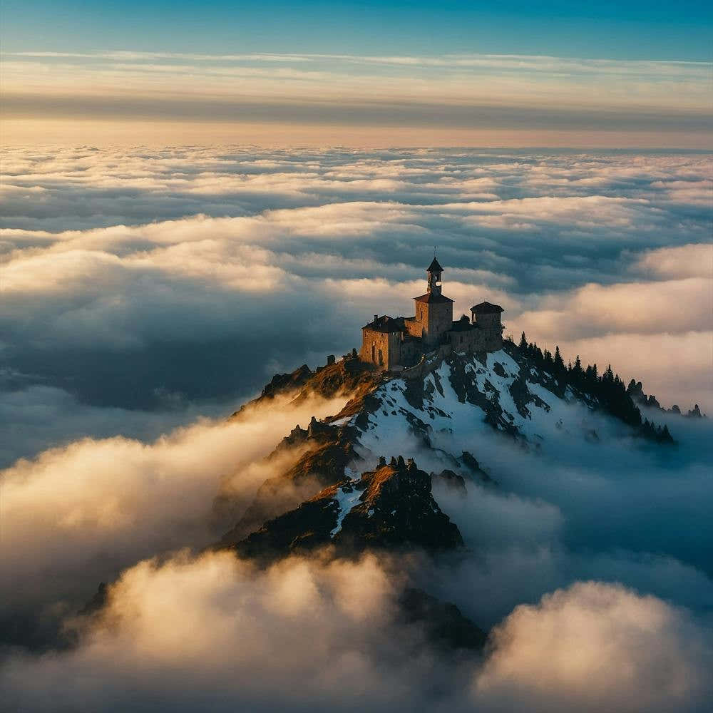 Sunrise Over The Clouds