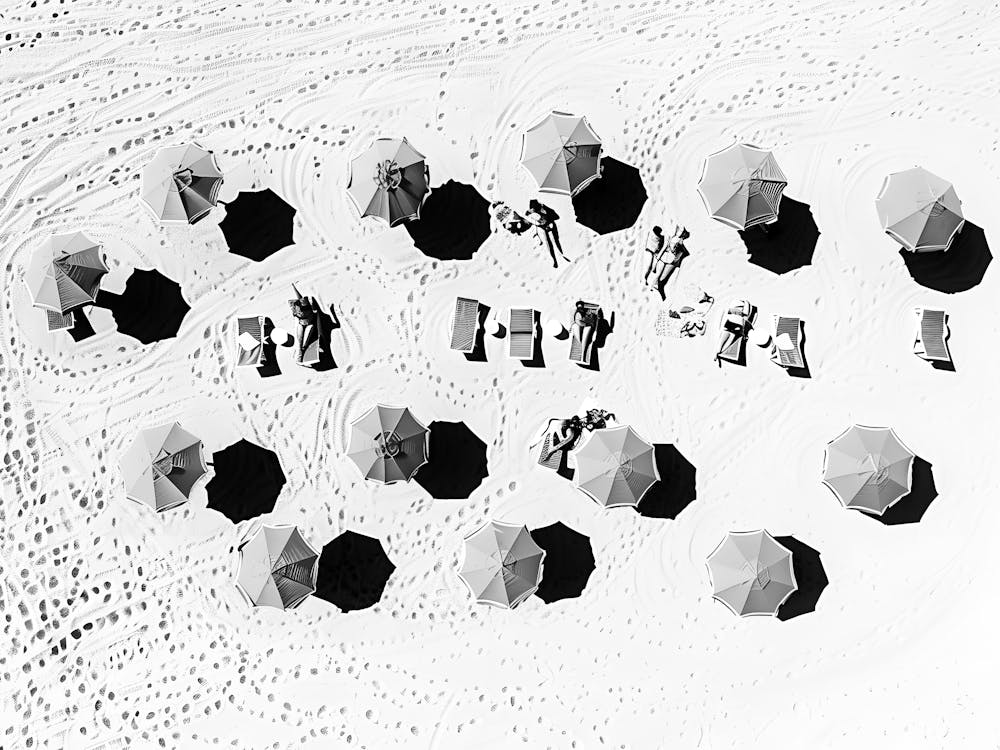 Umbrellas On The Beach