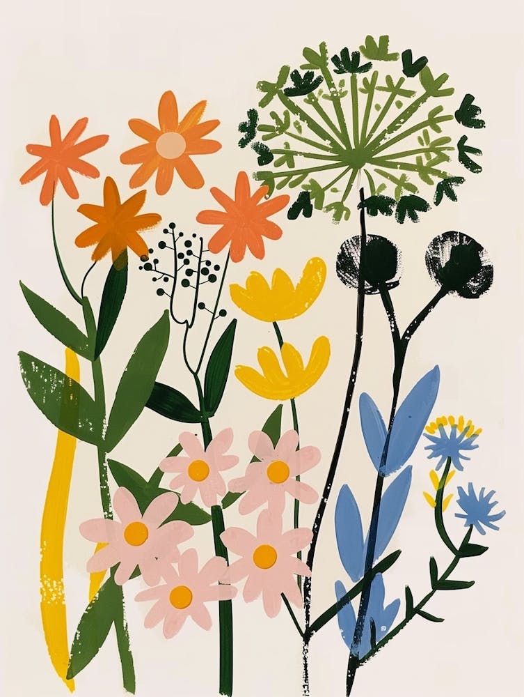 Painted Florals Queen Annes Lace 1