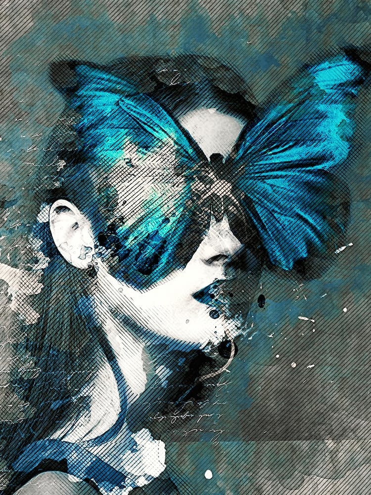 A Blue Butterfly Girl