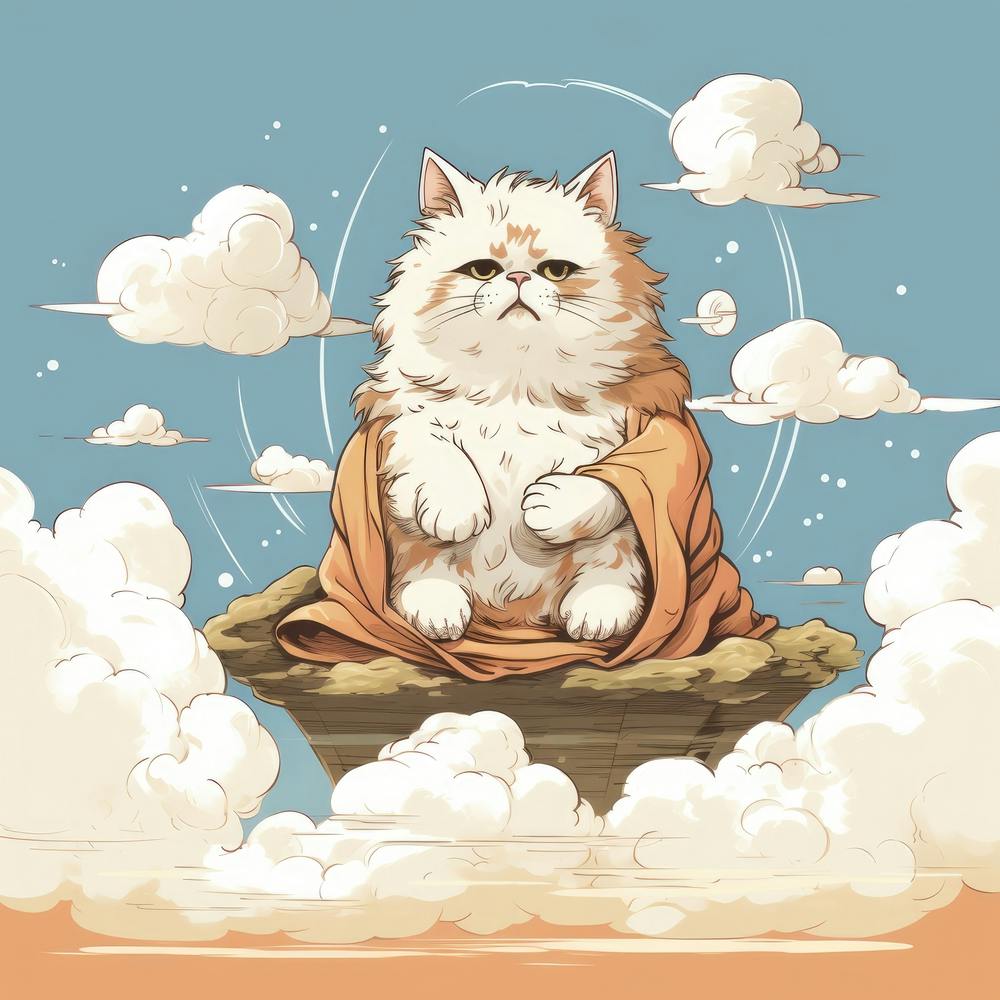 Katze in den Wolken 1