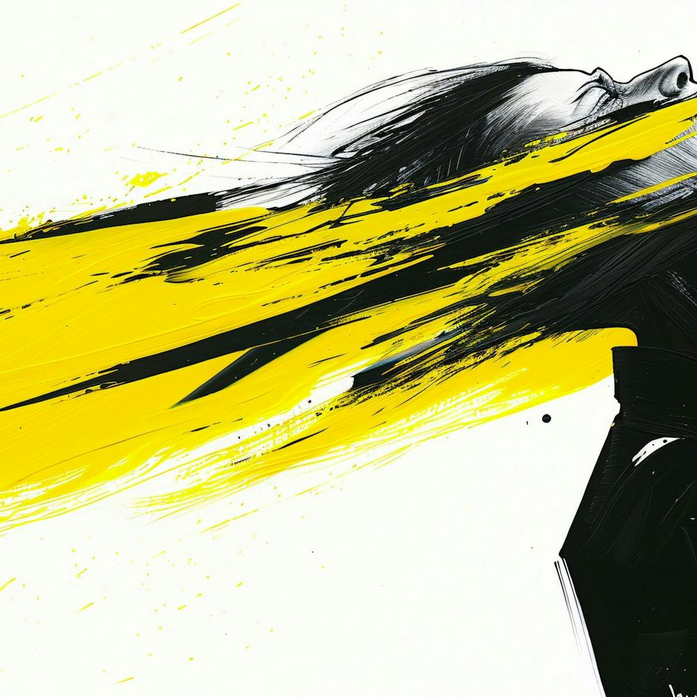 Black And Yellow Painting