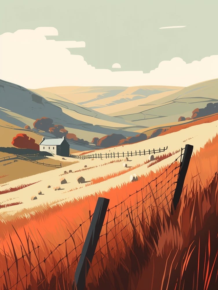 The Yorkshire Dales England 2 Hiking Trail Landscape