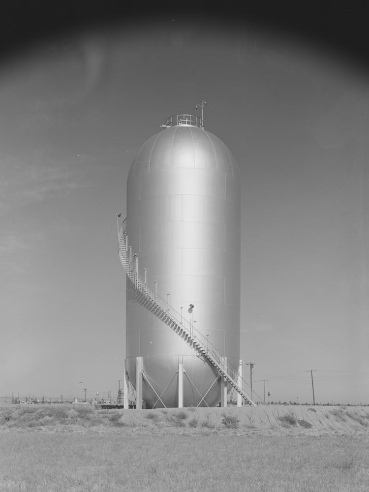 Gas Tank,Oklahoma City Oil Field, Oklahoma By Russell Lee