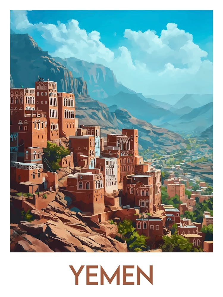 Affiche de voyage Yémen