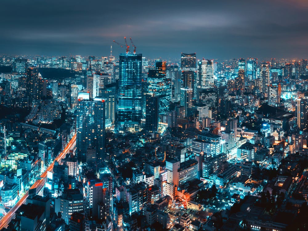 Tokyo Skyline At Night