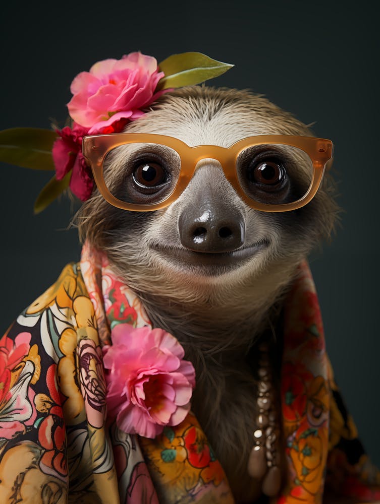 Sloth In Glasses