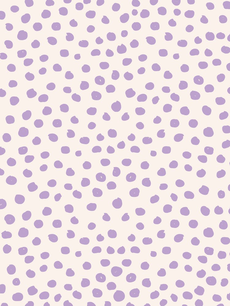 Animal Print Brushstroke, Purple Polka Dots