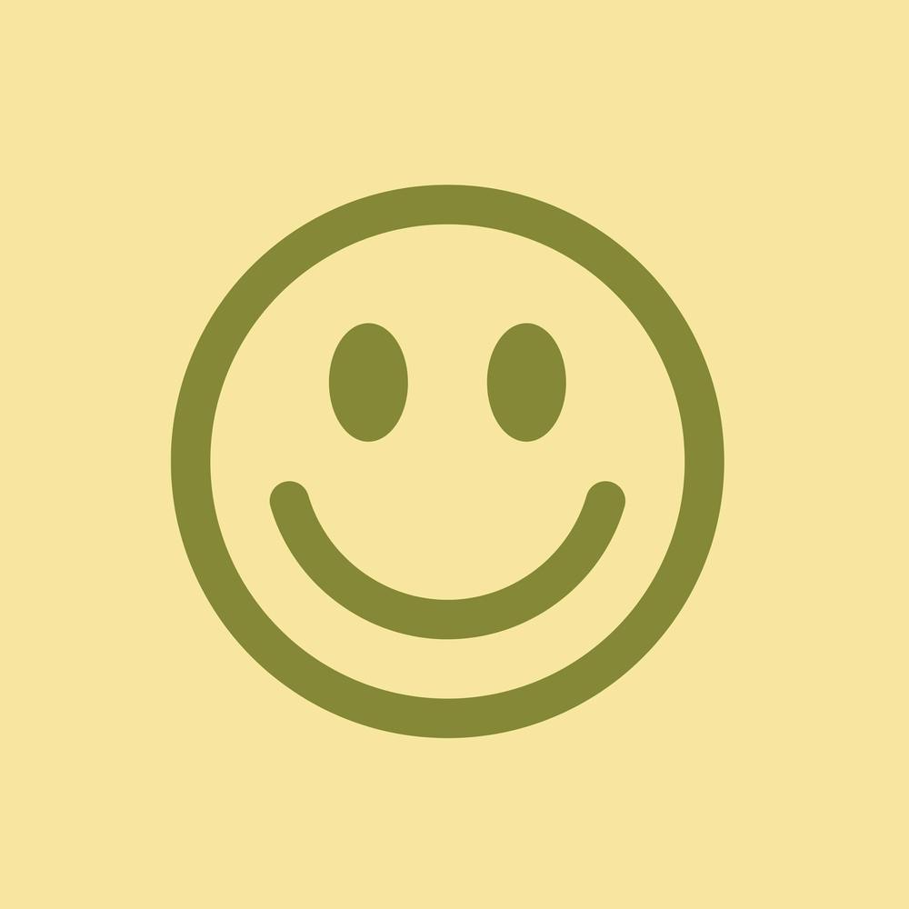 Smiley Face Cream And Olive 