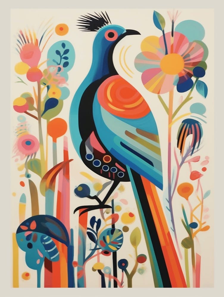 Colourful Scandi Bird Pheasant 2