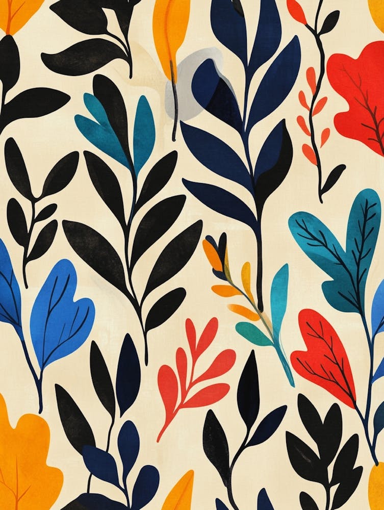 Motif Sans Couture Avec Des Feuilles Colorées 2