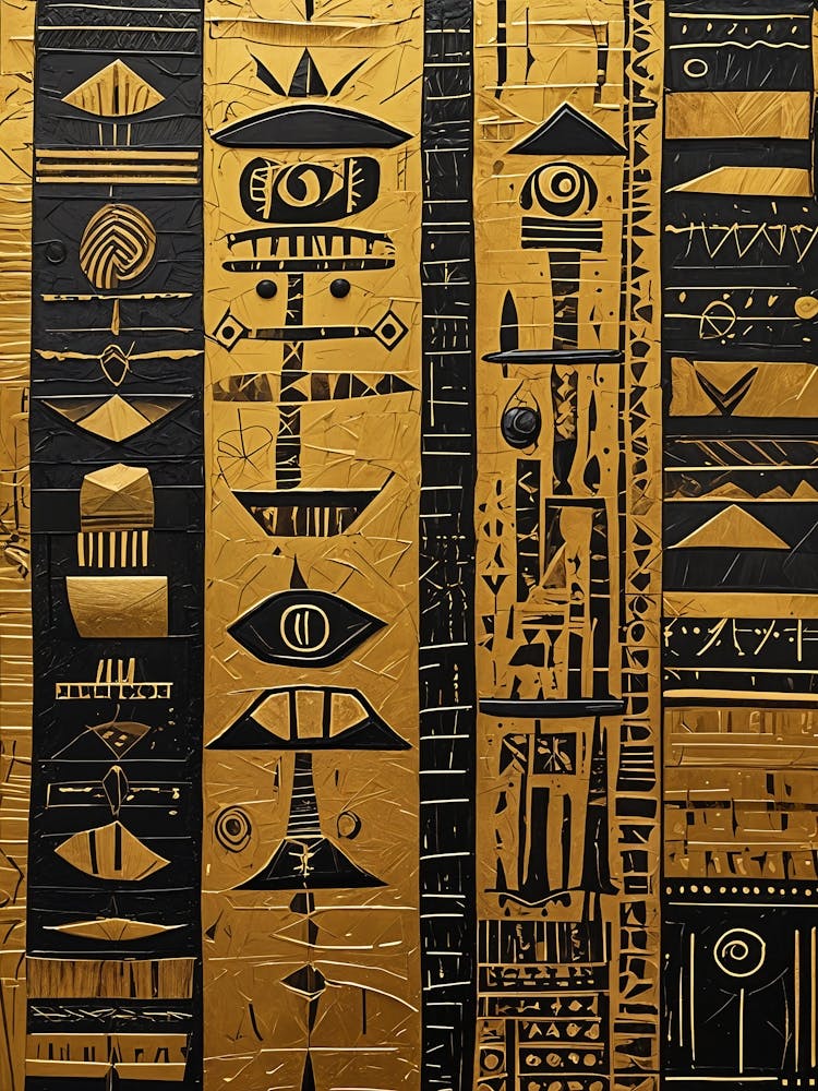 Tribal Or et Noir n°4