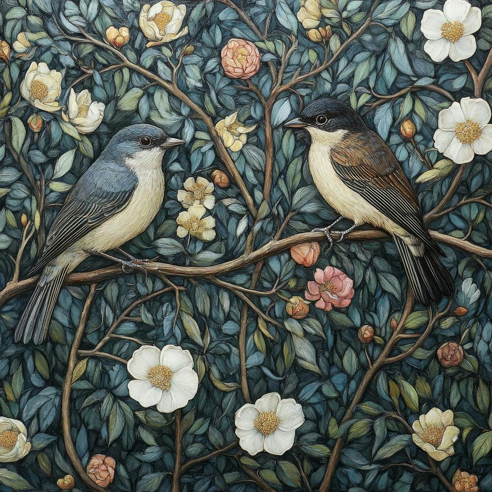 Birds On A Branch Art 18