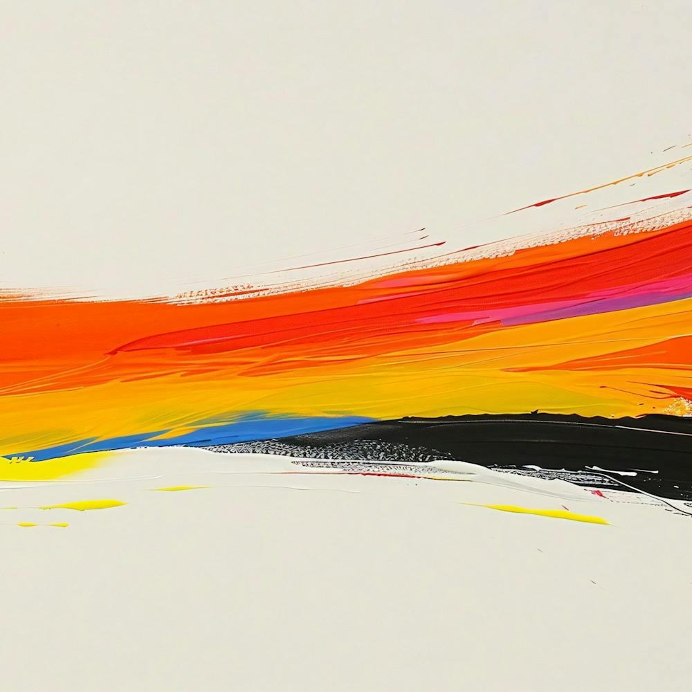 Abstract Painting Red Oranfe