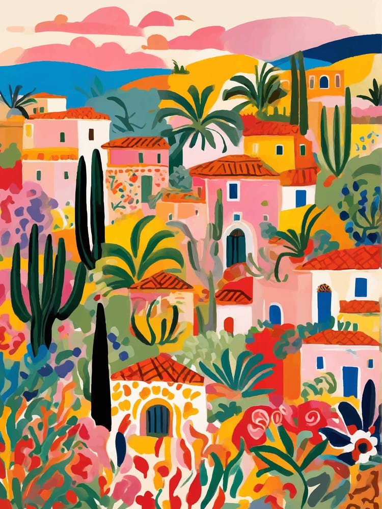 Cactus Village Colorful city