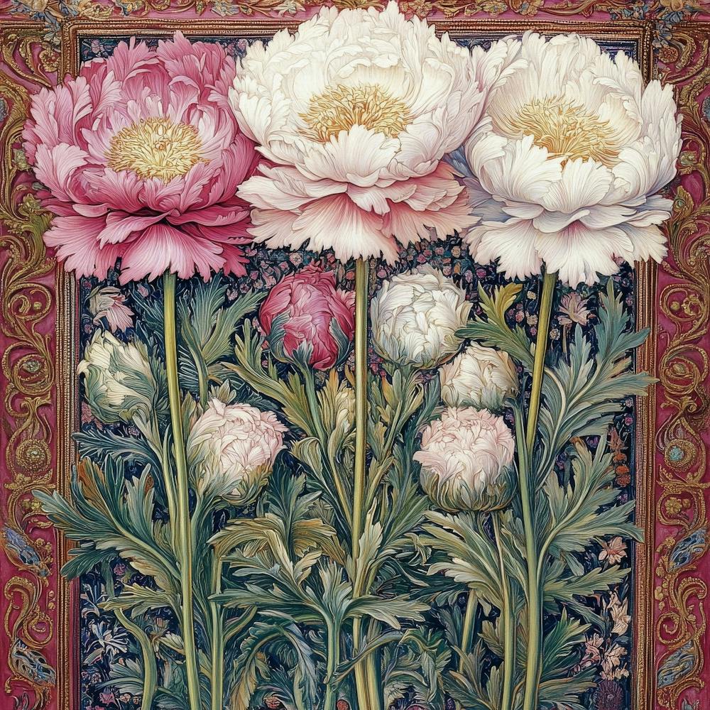 Three Peonies Art