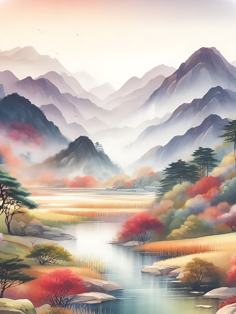 Watercolor Vibrant Country 8