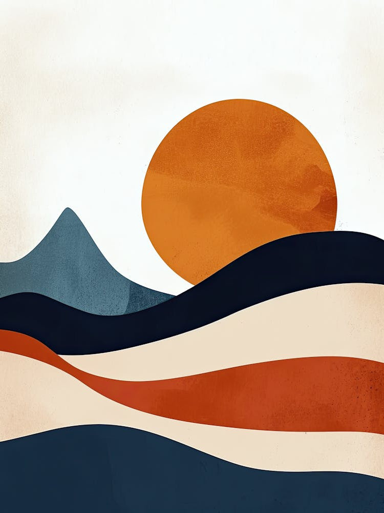 Sunset In The Mountains, Scandinavian Simplicity