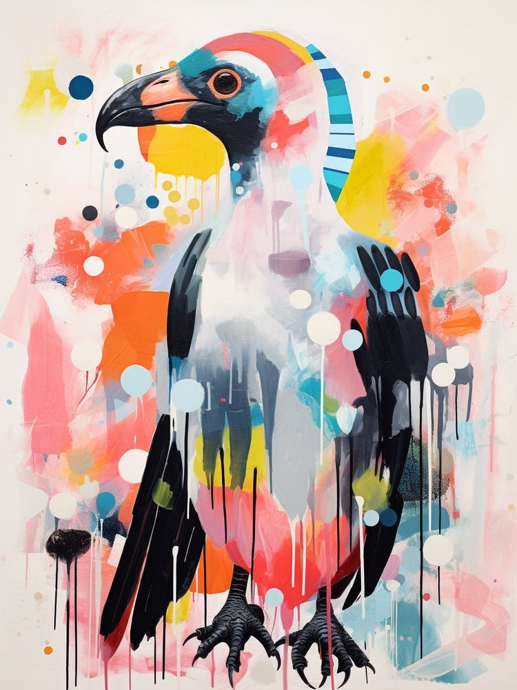 Bird Painting Collage Vulture 1