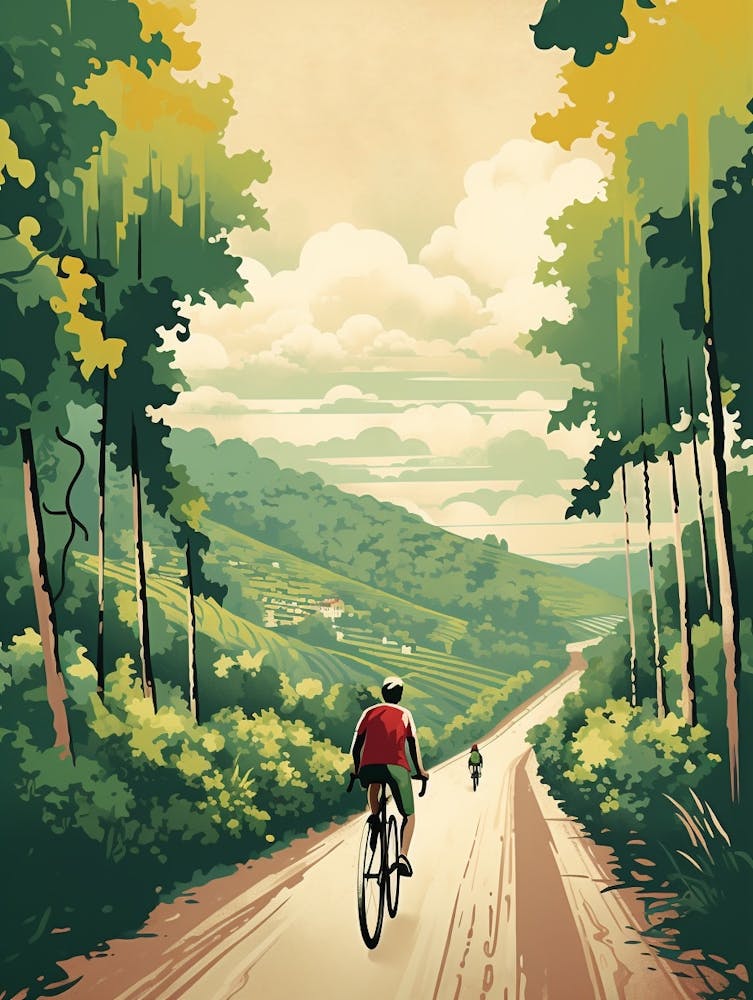 Camino De Santiago Spain 1 Vintage Travel Illustration