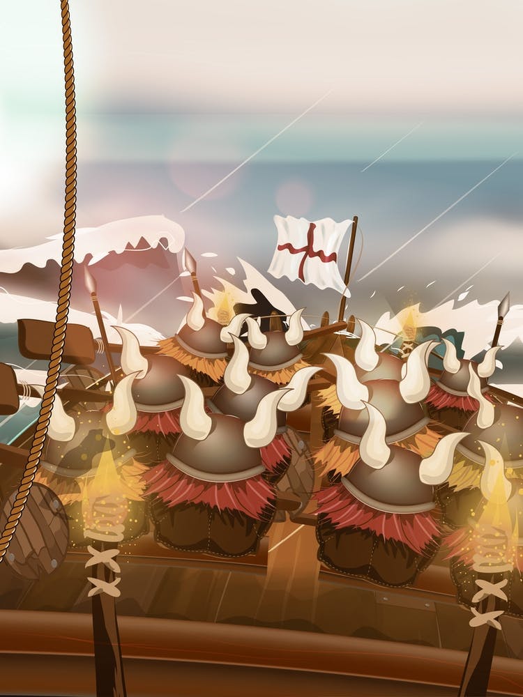 Viking Ship Cartoon