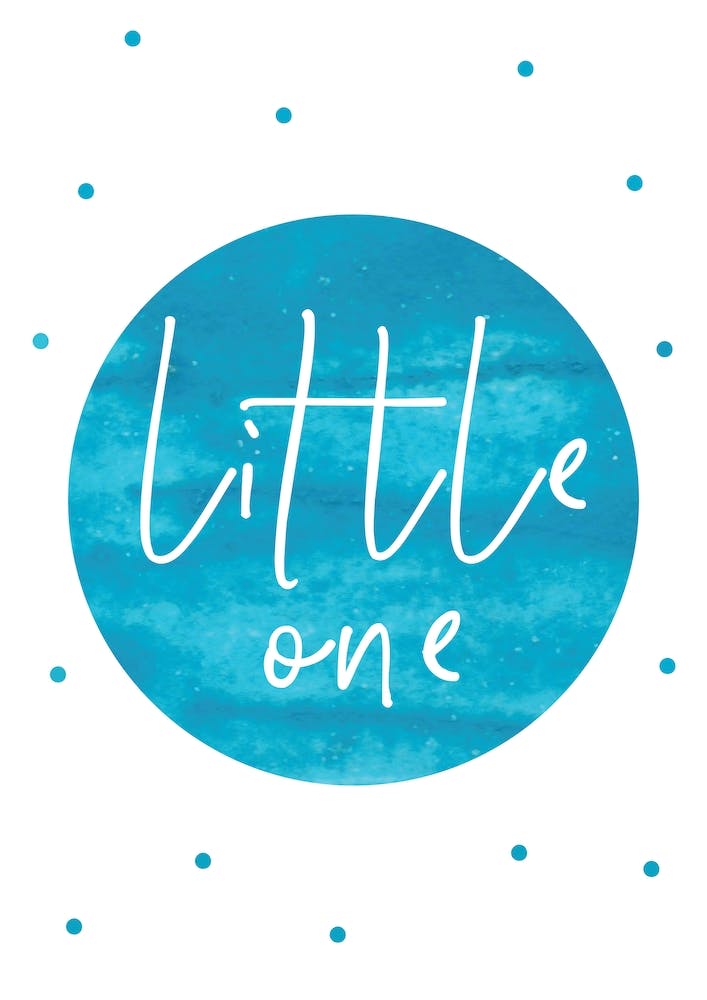Little One Turquoise Watercolour