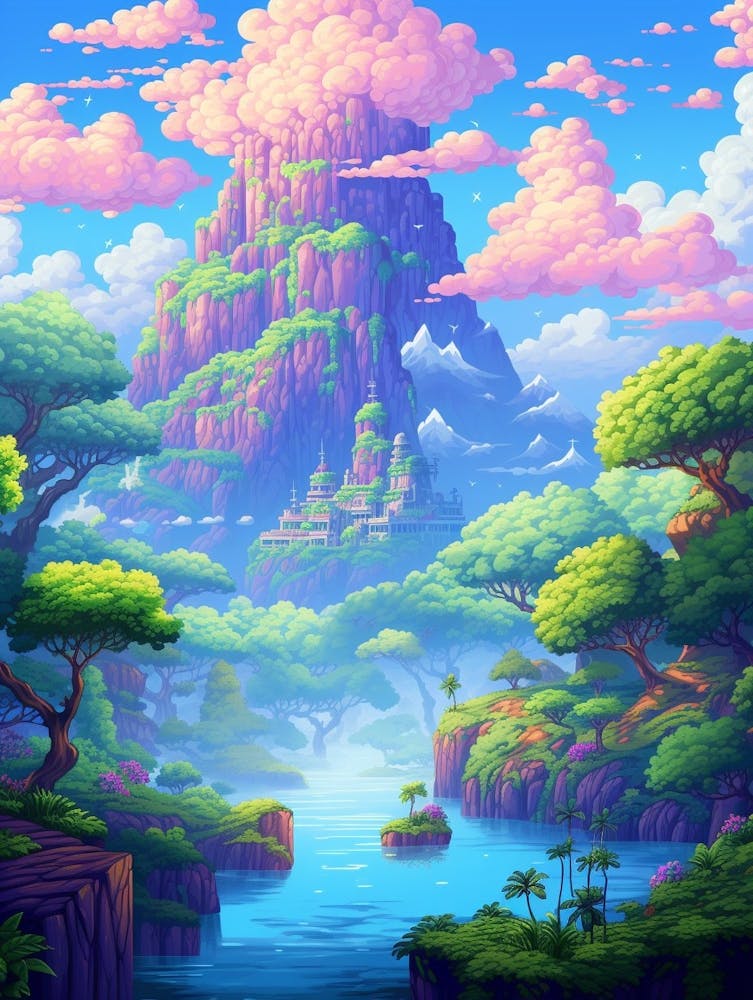 Island Landscape Pixel Art 3
