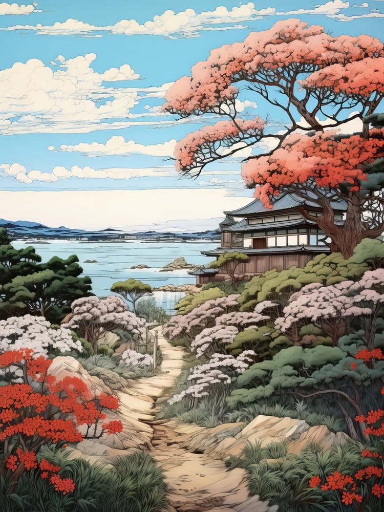 Ishigaki Island In Okinawa, Ukiyo E Drawing 3