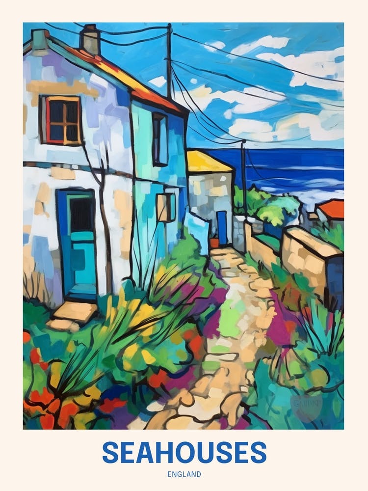 Seahouses England 2 Uk Travel Poster