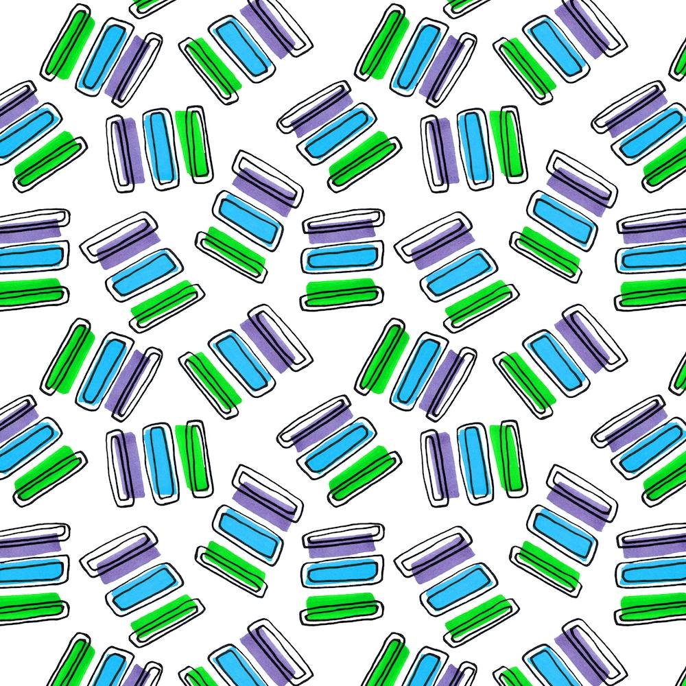 Purple Blue Green Rectangles Purple Orange 1