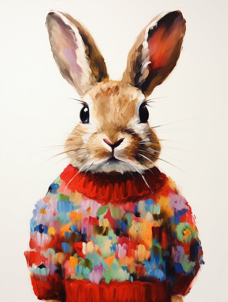 Baby Animal Wearing Sweater Rabbit 2