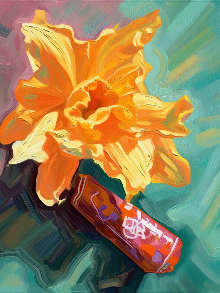 A Daffodil Oil Painting 2