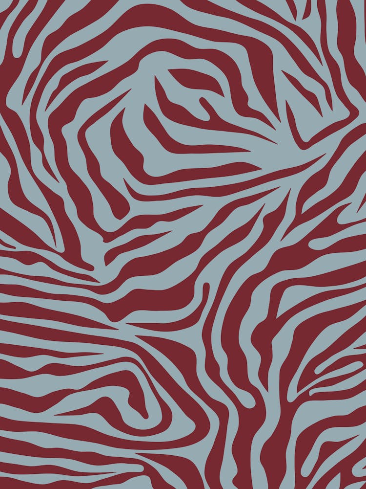 Zebra Stripes Blue And Brown