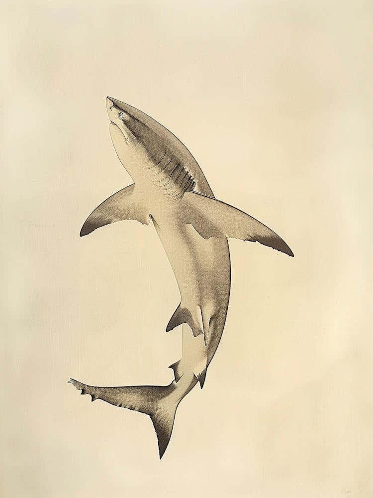 Greenland Shark Vintage Illustration 5