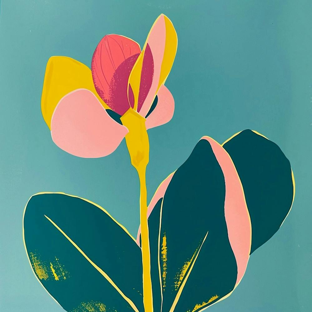 Cyclamen 1 Square Flower Illustration