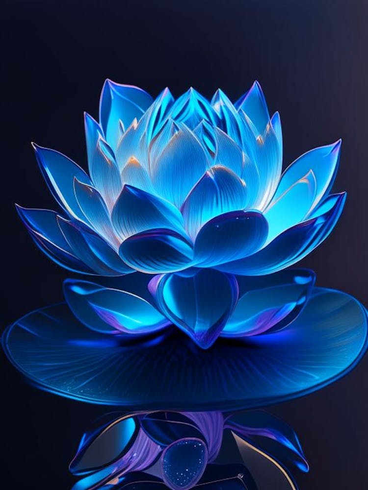 Blue Lotus Holographic 3