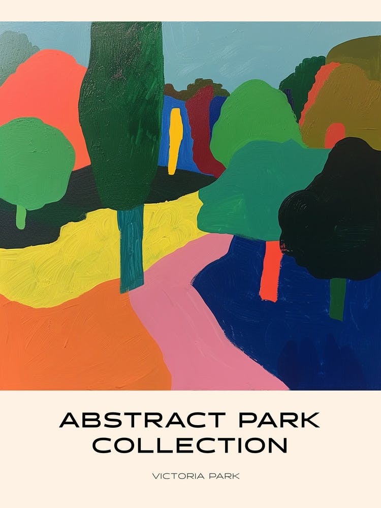 Abstract Park Collection Poster Victoria Park London 4