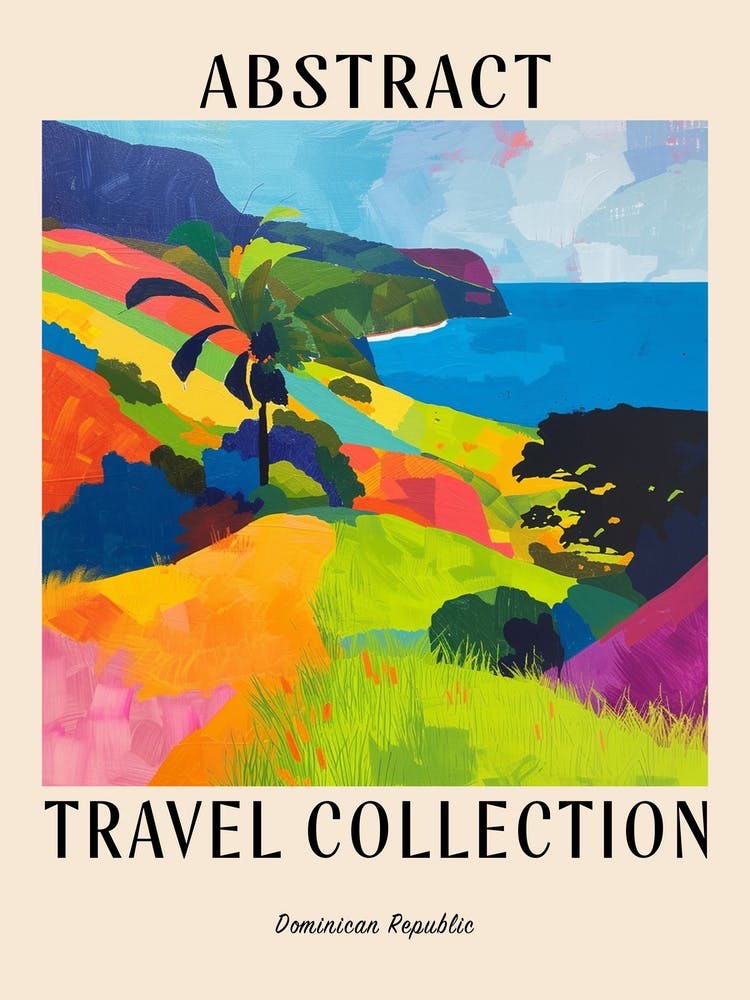 Abstract Travel Collection Poster Dominica 1