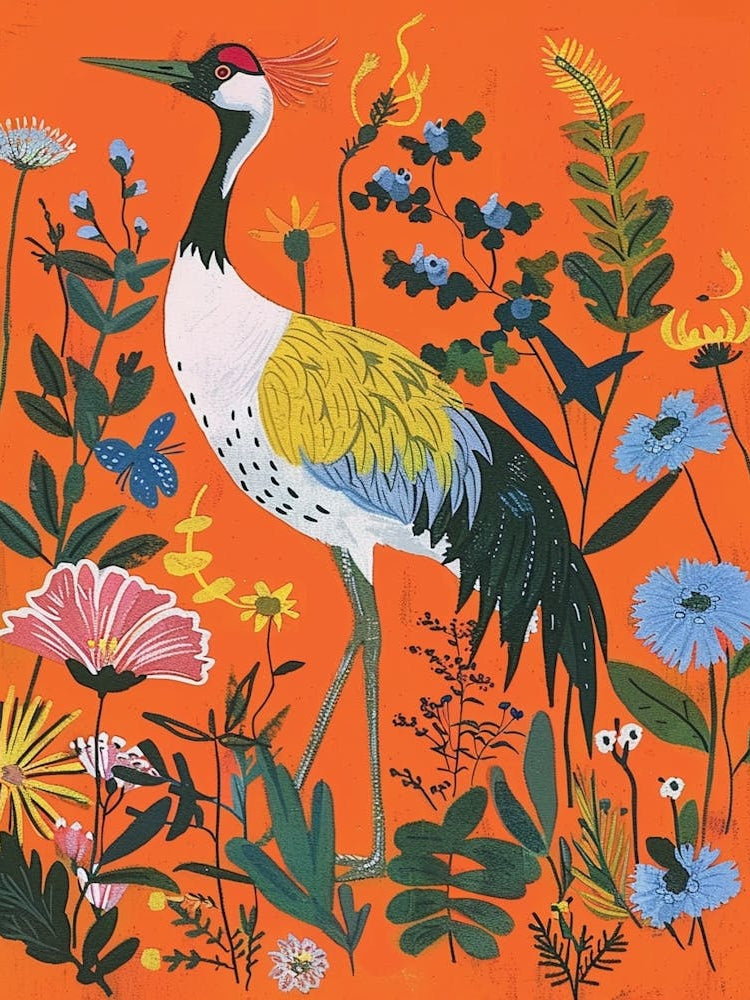 Spring Birds Crane 3