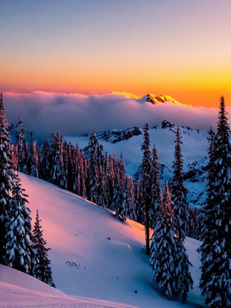 Ischgl, Austria Sunrise Skiing Poster