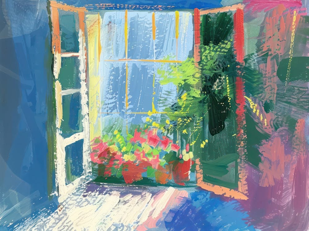 Vigo From The Window View Painting 2