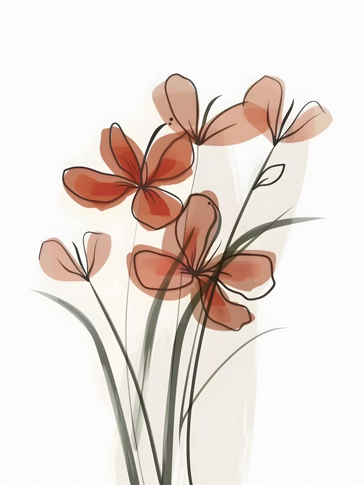 Minimalist Flower Line Art 2