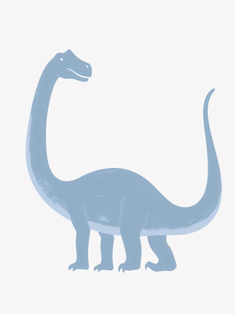Kreideblau Dinosaurier-Silhouette