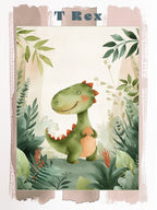 Cute T Rex Dinosaur Illustration 3 Poster