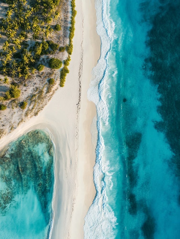 Aerial View Of A Tropical Beach 1
