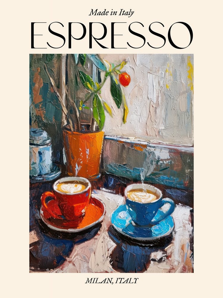 Milan Espresso Made In Italy 3 Poster