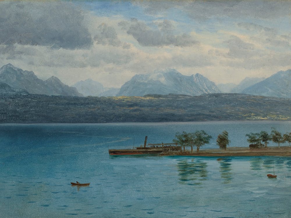 Westliche Flusslandschaft, Albert Bierstadt