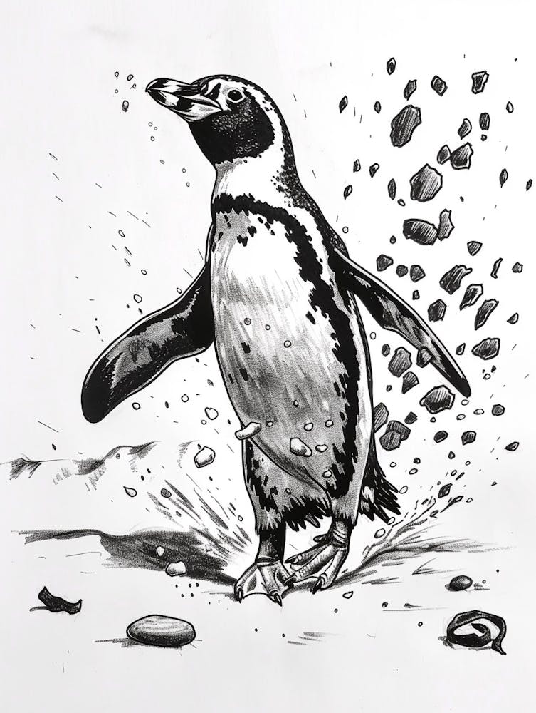 African Penguin Playing 2